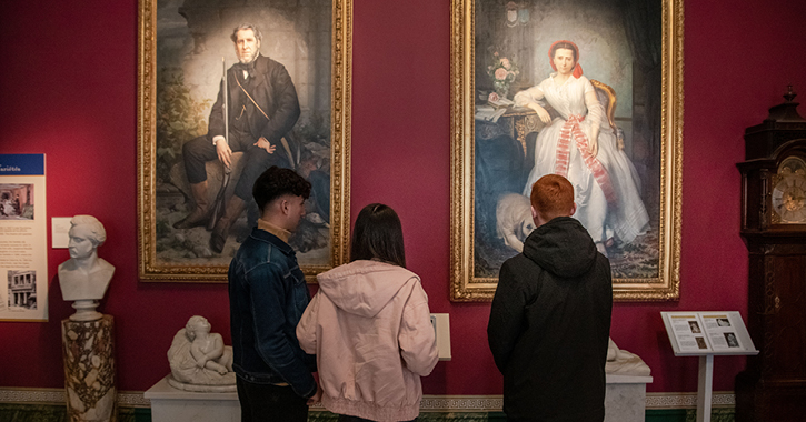 Painting portraits of John and Josephine Bowes, The Bowes Museum